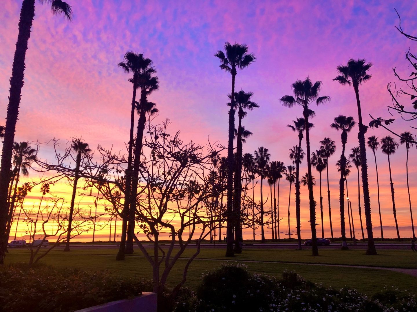 Road Trips in California Santa Barbara Beach Sunet